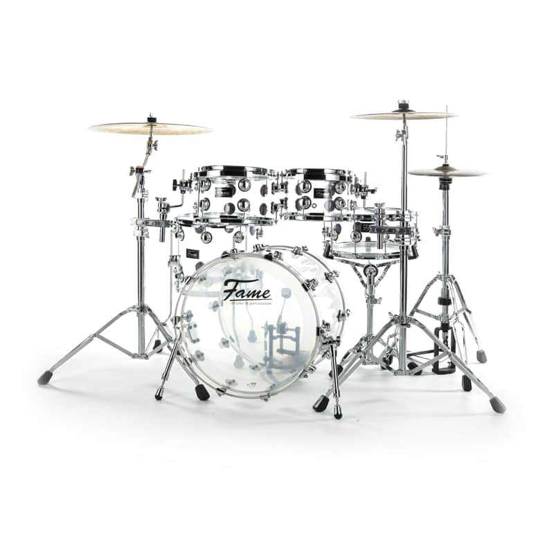 Fame Crystallica Stage Set Clear Acryl - Drum Shell Set image 1