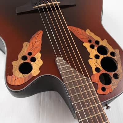 Ovation Celebrity Elite CE44-RRB Mid-depth Acoustic-electric Guitar - Reverse Red Burst image 6