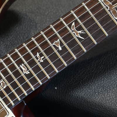 2011 PRS Custom 24 Quilt 10 Top Electric Guitar Dark Cherry Burst + OHSC image 8