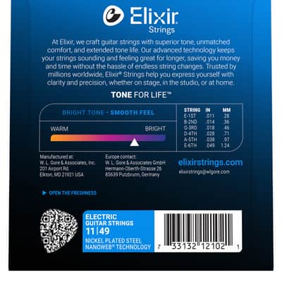 Eilxir Nanoweb Electric Guitar Strings, Medium 11-49 image 3