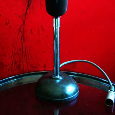 Vintage 1950's Altec 633A dynamic microphone "Salt Shaker" w period stand & cable High Z PROP image 1