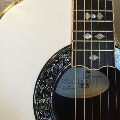 Ovation Custom Legend 1869 - White - made in USA image 4