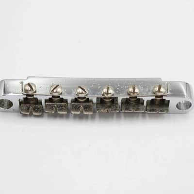 1980s Vintage Epiphone BR-EG Guitar Tune-O-Matic Chrome Guitar Bridge for Gibson Les Paul image 1