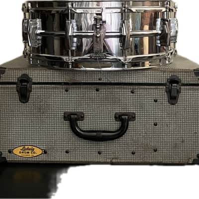 Ludwig / Super Ludwig, 1960-1963,  Pre-Serial Keystone Badge, Chrome Over Brass, 5” x 14” Concert Snare Drum image 4