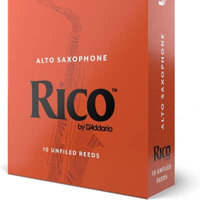 D'Addario Rico Organic Alto Saxophone Reeds, Strength 2.5, Pack of 10 image 1