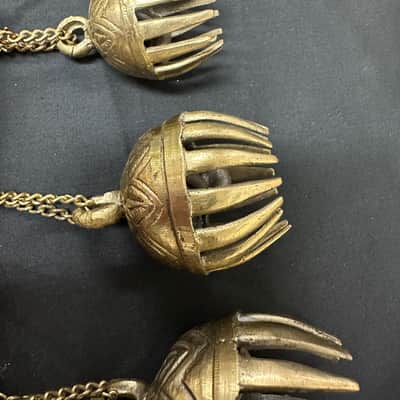 Dobani ELPB 5-Piece Elephant Bells on Rack, Solid Brass, Graduated from 1.5"-3" image 8