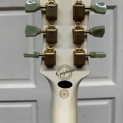 Used Epiphone Les Paul Studio White Electric Guitar w/ Gig Bag image 7