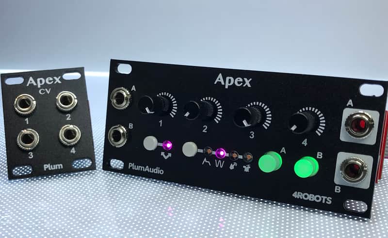 Plum Audio Apex 4ROBOTS + 6HP Expander  - Eurorack dual channel multi function module for Intellijel image 1