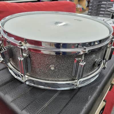 Rogers Tower 5x14" 8-Lug Wood Snare Drum with Case - Silver Sparkle Pearl image 8