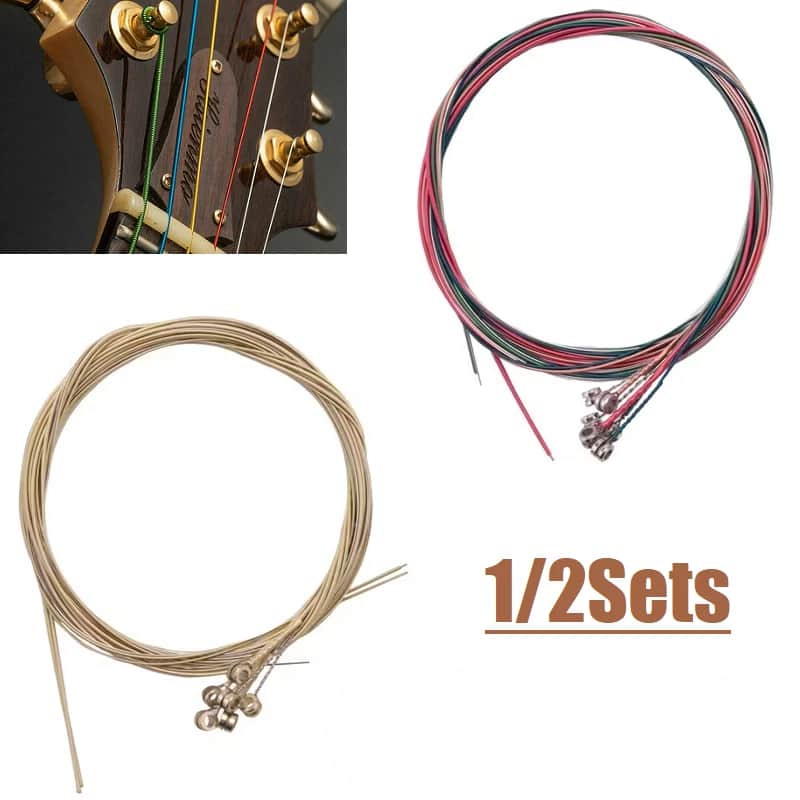 12-Piece Guitar Strings Set – Steel Replacement Strings for Electric & Acoustic Guitar image 1