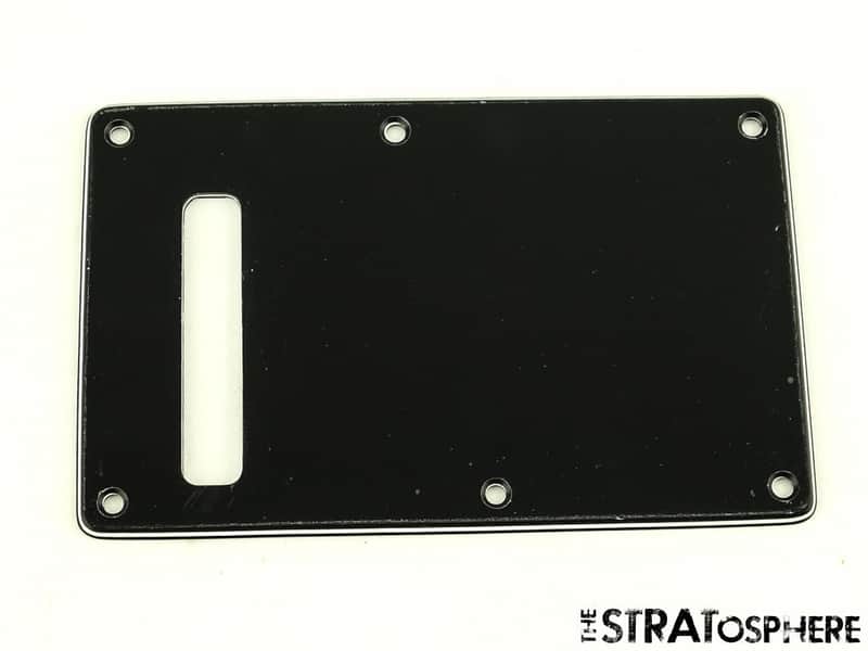 USED Fender Stratocaster Strat TREMOLO BACK COVER Black image 1