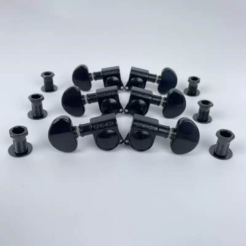 Grover Acoustic and Electric Guitar Tuning Pegs - Black - Double-Sided L3R3 - 10MM image 1