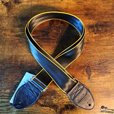 Souldier Edge Seatbelt Guitar Strap - Yellow on Black image 3