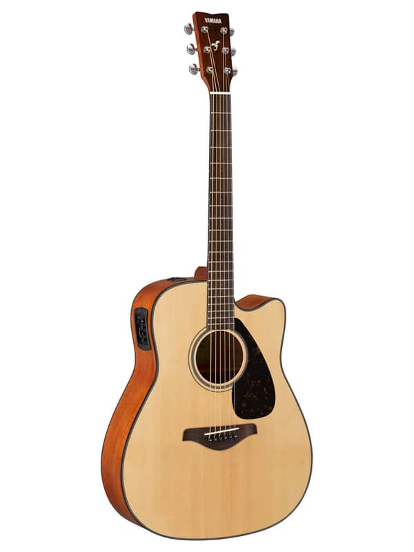 Yamaha FGX800C Solid Top Folk Acoustic-Electric Guitar - Natural image 1