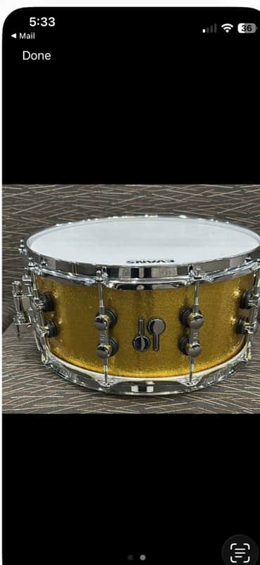 Sonor medium birch 6 1/2 x 14 SQ2 2025 - Gold sparkle image 1