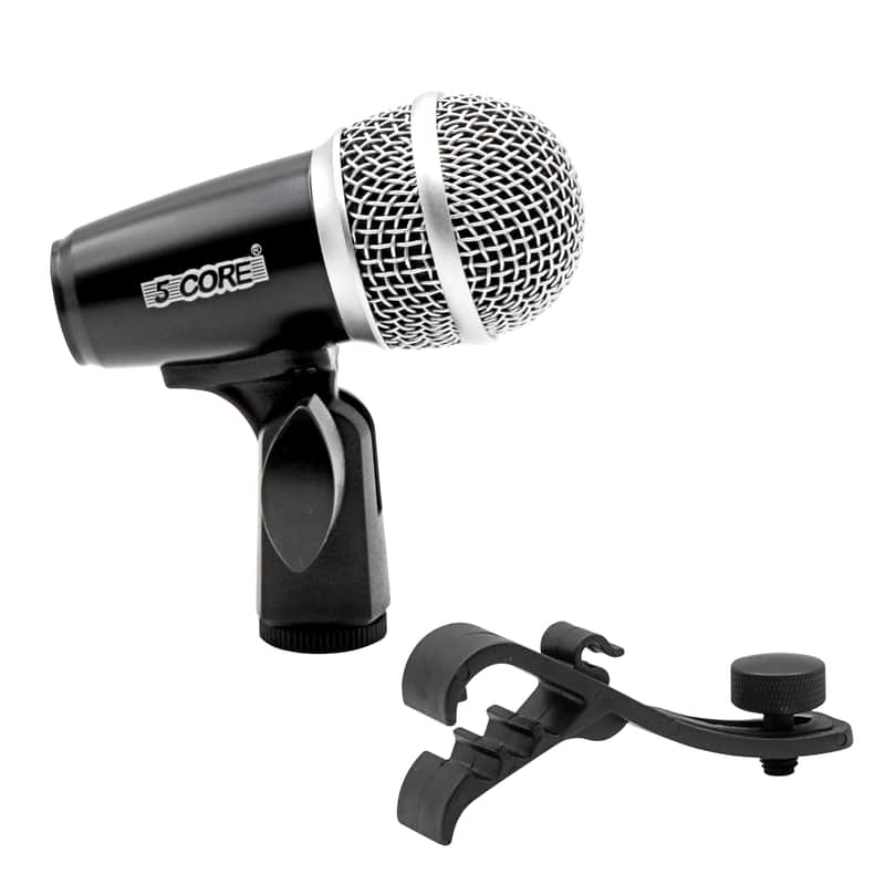 5Core Snare Mic XLR Cardioid Tom Drum Kick Instrument Microphone BLACK image 1