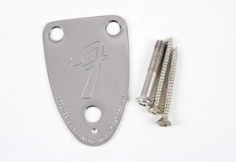 1979 Vintage Fender Telecaster/Stratocaster Chrome 3-Bolt NeckPlate USA 1970s CBS Era image 1