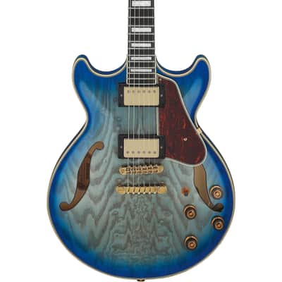 Ibanez AM93QA AM Artcore Expressionist Electric Guitar - Jet Blue Burst image 1