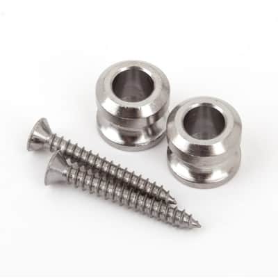 Genuine Fender American Standard Locking CHROME Strap Buttons w/ Screws, Pair