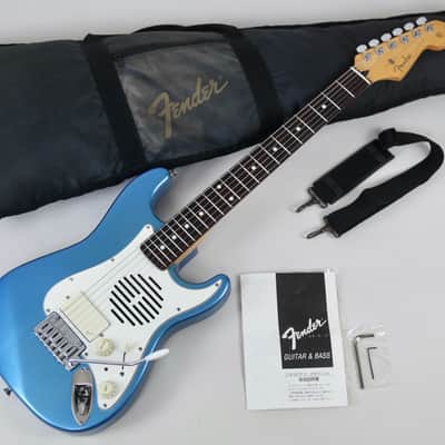 Fender Japan ST-CHAMP10 1997-1999 MIJ Lake Placid Blue (LPB)  Built-In Amp Mustang-Scale Mini Strat w/ Original Bag & Arm image 2