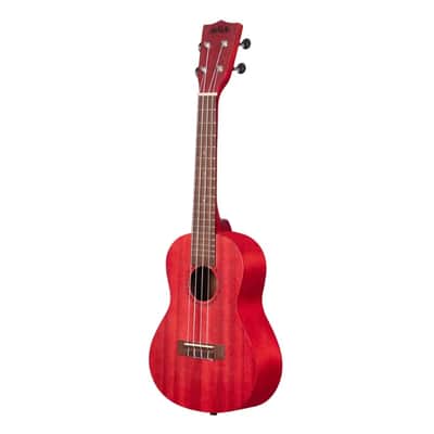 Kala Brand Music Co. Watercolor Meranti Collection, 4-String Ukulele, Right, RED, Concert (KA-MRT C) image 4