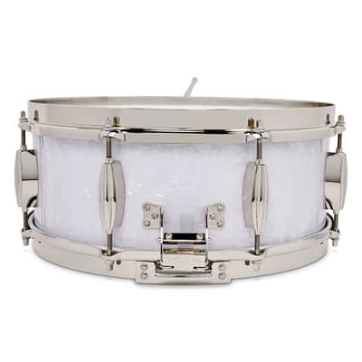 Slingerland 5.5x14" Radio King Craviotto Solid Shell Unlimited Edition Snare Drum - White Marine Pearl - VIDEO image 3