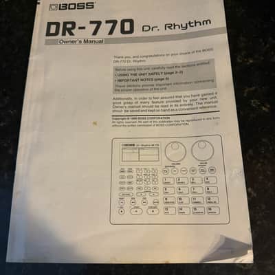 Boss Dr. Rhythm DR-770 w/ Original Power Supply and New CR2032 Battery - Very Good Condition! image 6