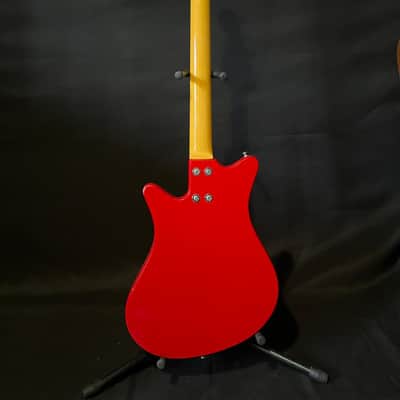 1960 1970 Red Meazzi Diamond Vintage Made in Italy Short scale Bass image 6