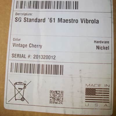 Gibson SG Standard '61 Maestro Vibrola [OPEN BOX] CLEARANCE SALE * FREE SHIPPING image 12