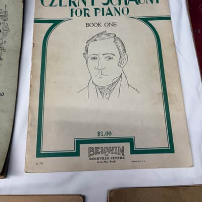 Vintage Lot of piano books -Used Antique old image 3