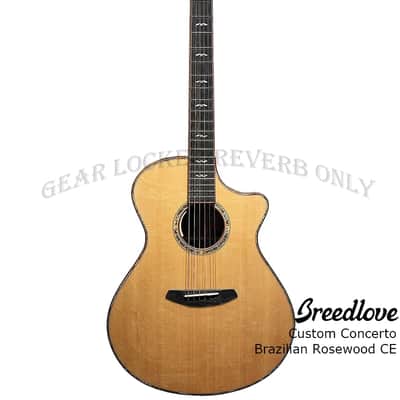 Breedlove Custom Shop Concerto Bearclaw Sitka Spruce & Brazilian rosewood acoustic electric guitar #28629 image 2