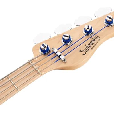 Sadowsky MetroLine 21-Fret Vintage J/J Bass-Swamp Ash Body-4 String-Almond Sunburst Transparent Satin image 7