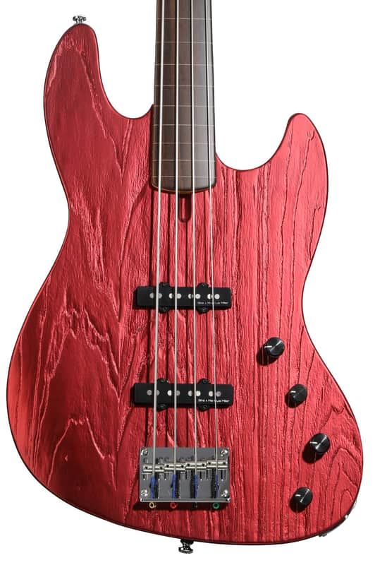 Sire Marcus Miller V6 4-string FL Electric Bass Guitar - Candy Apple Red image 1