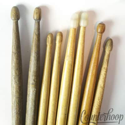 Slingerland Vintage Misc Wood Drum Sticks 4x Sets Bobby Morris +Antique Dark image 2