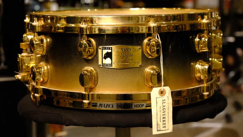 Mapex 14x5.5 Black Panther late 1990s early 2000s - black to gold fade image 1