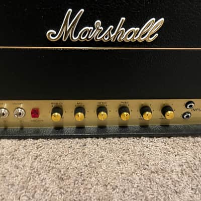 Marshall 1959HW Handwired JMP Reissue 2-Channel 100-Watt Guitar Amp Head 2005 - Present - Black image 3