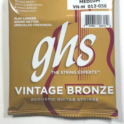 GHS Guitar Strings Acoustic Medium 13-56 Vintage Bronze image 1