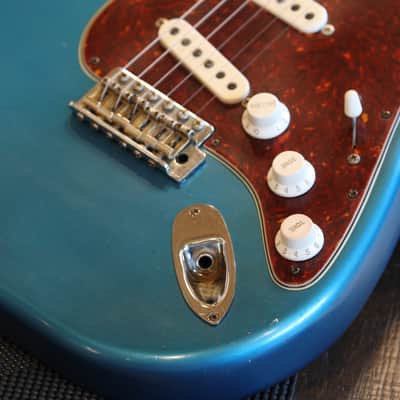 2020 Mario Martin S-Type Madagascar Roasted Neck Electric Guitar Deep Lake Placid Blue Factory Relic + COA OGB image 5