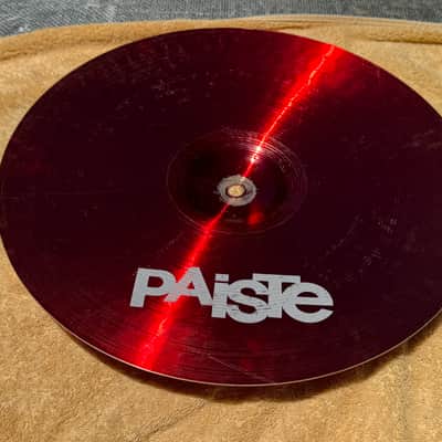 Paiste Colorsound Cymbal Set-14 Heavy hats, 12 Splash, 16 Crash, 18" Crash, 18" Heavy Crash, and 18" China 1980's - Red image 16