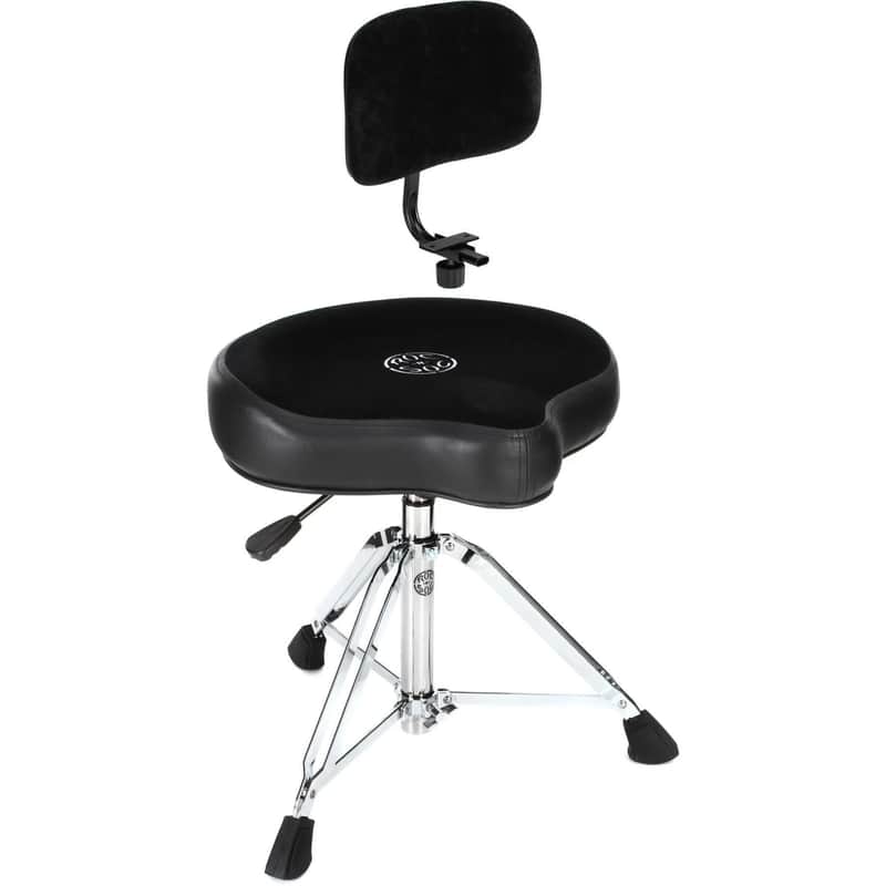 Roc N Soc NROK Nitro Drum Throne w/ back rest - Black image 1