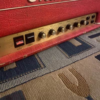 Marshall JMP 1992 Super Bass 2-Channel 100-Watt Guitar / Bass Amp Head 1967 - 1975 - Red image 2