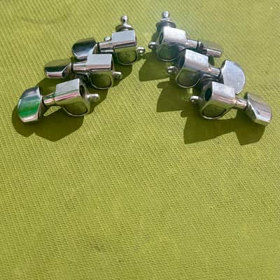 VINTAGE Schaller M6 3+3 Chrome Guitar Machine Tuning Heads - Chrome image 2