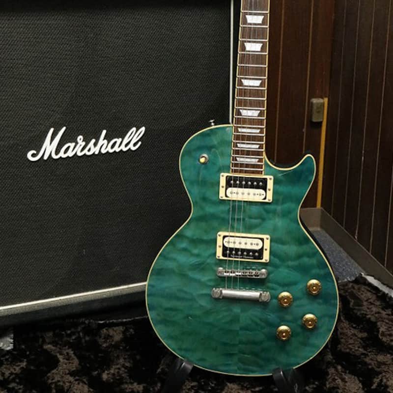 2003 ESP E-LP-92SD QM Black Turquoise Green