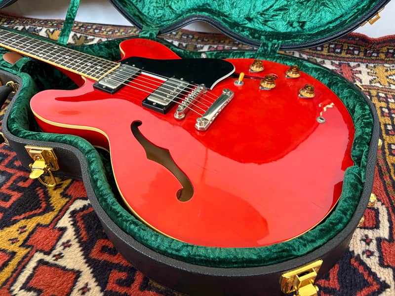 1982 Tokai ES100R Vintage Semi-Hollow ES Guitar Watermelon Long Guard, Japan image 1