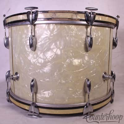 *Gretsch 22x14" WMP Bass Drum Round Badge Vintage 50s 6ply Jasper Virgin+Muffler image 6