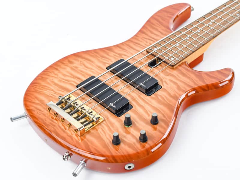 Yamaha BBG5A Quilt Maple Amber Burst 5 String 2001 | Reverb