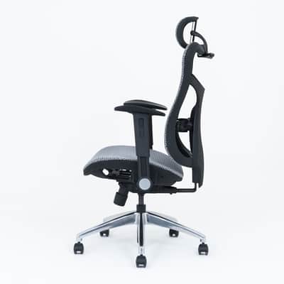 Wavebone Viking Studio Chair w/ Mesh Seat & Headrest – Ergonomic Recording Chair-White image 8