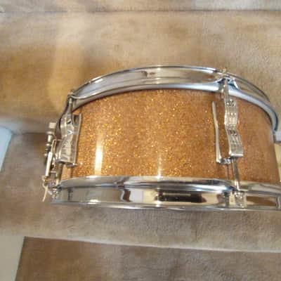 Ludwig Vintage pioneer pink champagne sparkle snare drum 1960s keystone badge outstanding! image 3