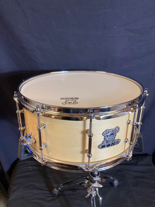 David Frangioni Collection, Bone - 6.5x14" Carbcutter 4-Ply Carbon Fiber and Maple Shell Snare Drum 2020s image 1