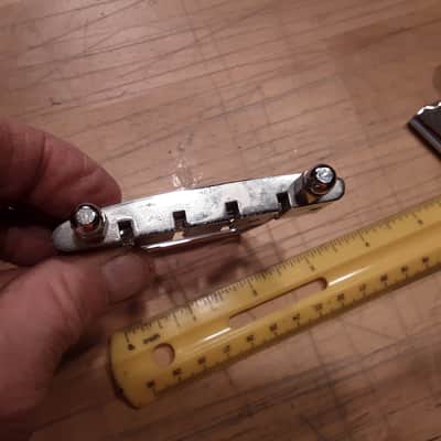 Unknown Bass Guitar Chrome Tailpiece for 4 String 2010s Chrome image 4